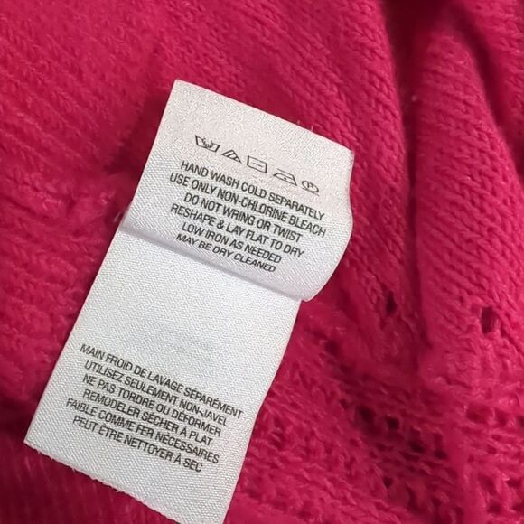 Anthropologie Womens Sweater XS Pink Linen Blend - Picture 8 of 10